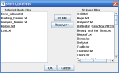Selecting quote files for GUIquotes to use